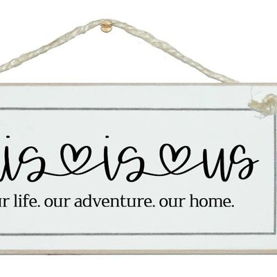 This is Us Our Adventure Scroll Farmhouse Home Signs