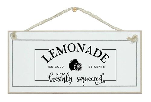 Lemonade Vintage Home Signs