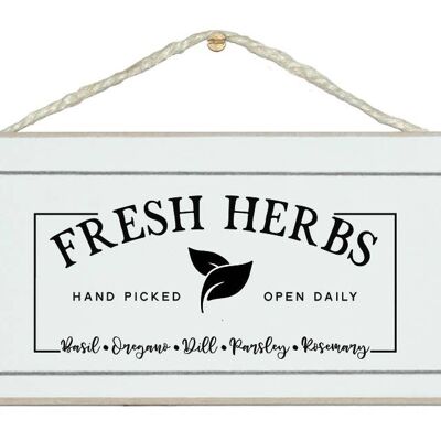 Fresh Herbs Vintage Home Signs