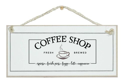 Coffee Shop Vintage Home Signs