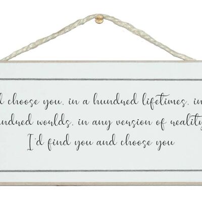 Ti scelgo cento vite... Segni d'Amore