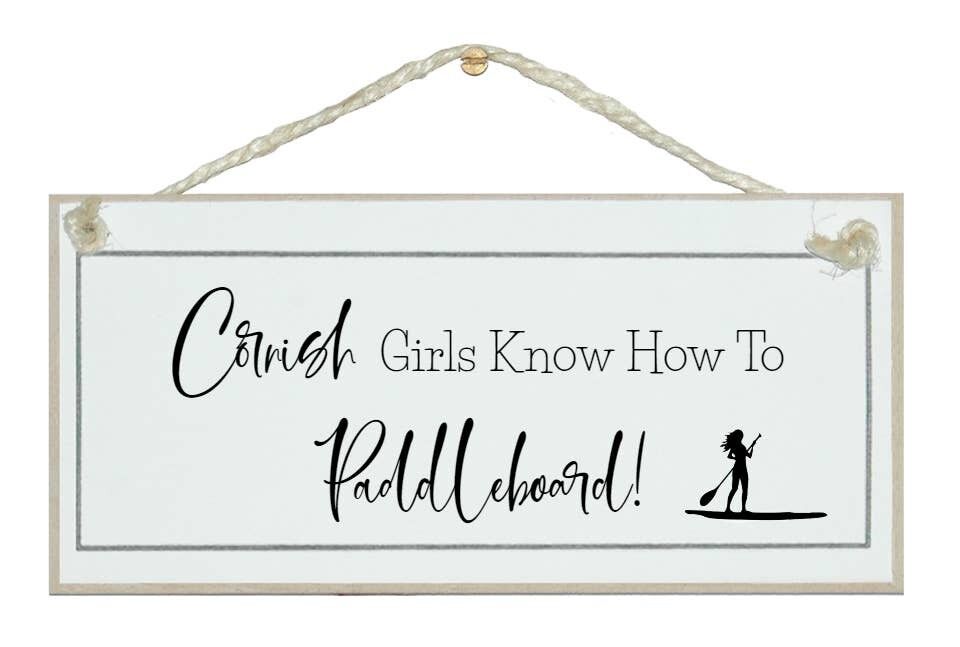 A medida... las chicas saben cómo hacer paddleboard. Rótulos deportivos a medida