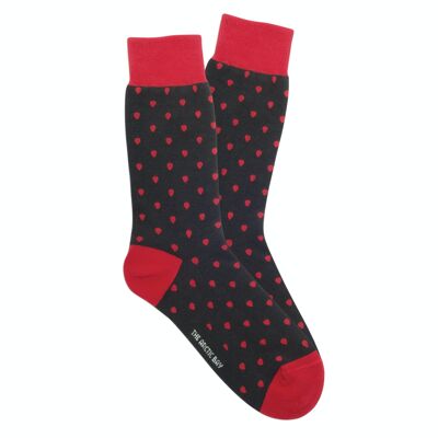 Socks Strawberry Dark grey