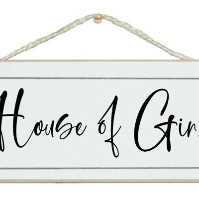 Señales de bebida House of Gin