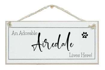 A ..... race de chien, vit ici Dog Animal Signs | Airedale 2