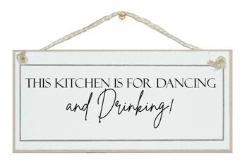 Cette cuisine est pour danser et boire ! Signes de la maison