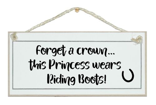 Princess Riding Boots. Horse Signs