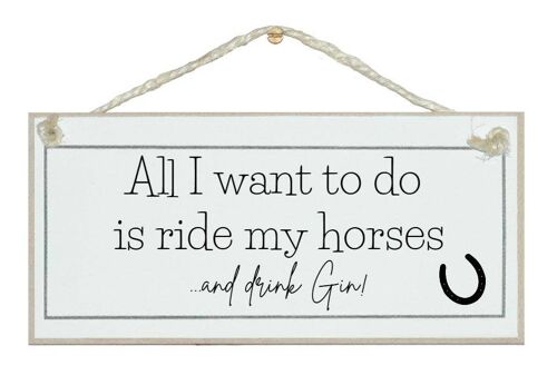 Horses and Gin, wine, prosecco…Animal Drink Signs| Gin