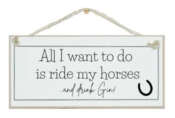 Chevaux et Gin, vin, prosecco…Animal Drink Signs|Vin 1