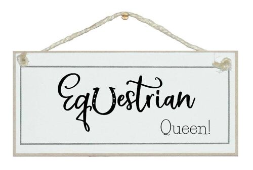 Equestrian Queen Animal Horse Signs