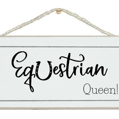 Equestrian Queen Animal Horse Signs