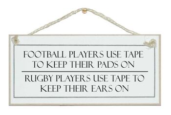 Joueurs de rugby, soyez à l'écoute. Signes sportifs