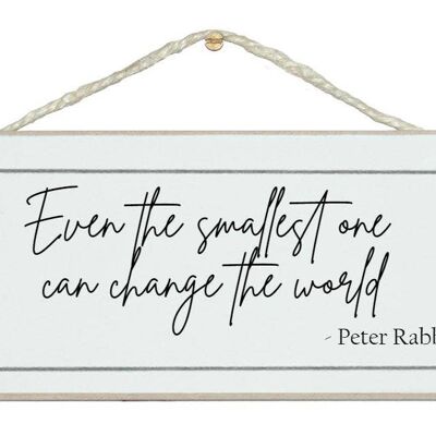 Cambiar el mundo, carteles de citas de Peter Rabbit