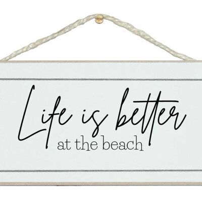 Life is better at the beach. Home Signs