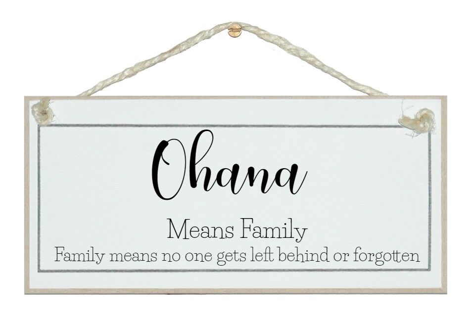 Ohana ... Familie. Allgemeine Heimzeichen