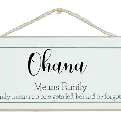 Ohana...family. General Home Signs