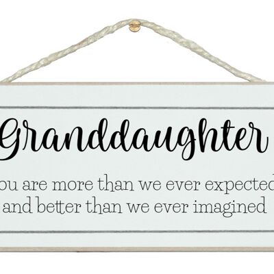 Granddaughter, more than we ever expected…Children Signs