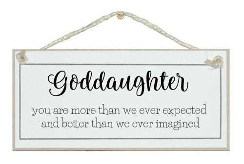 Goddaughter, more than we ever expected…Children Signs
