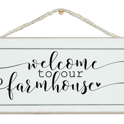 Welcome to our farmhouse. Home Signs