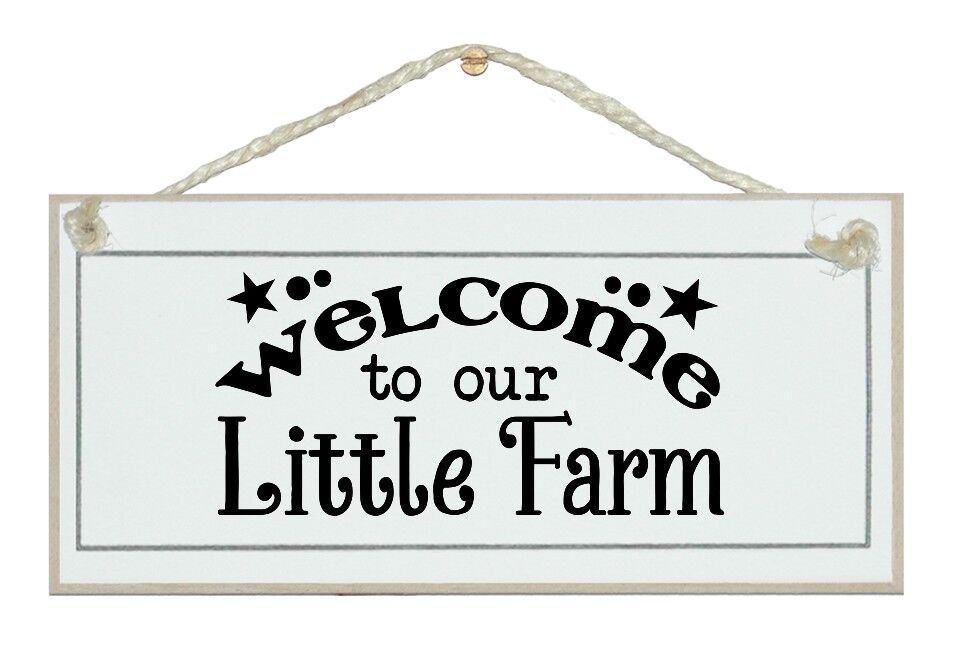 Bienvenido a nuestra pequeña granja. Señales de inicio
