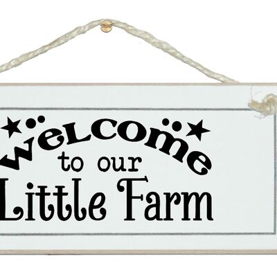 Willkommen auf unserem kleinen Bauernhof. Startseite Zeichen