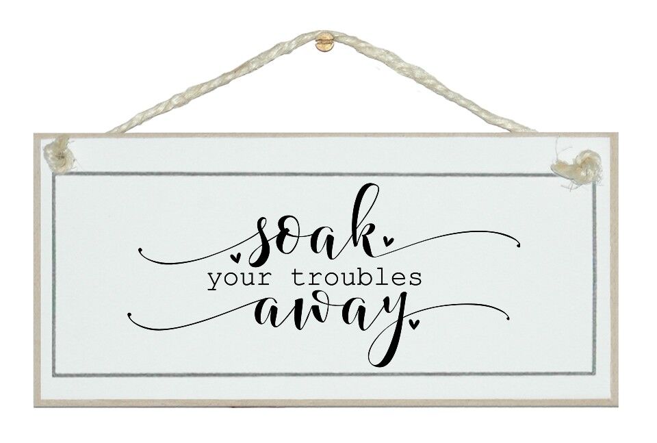 Tränken Sie Ihre Probleme weg. Startseite Zeichen