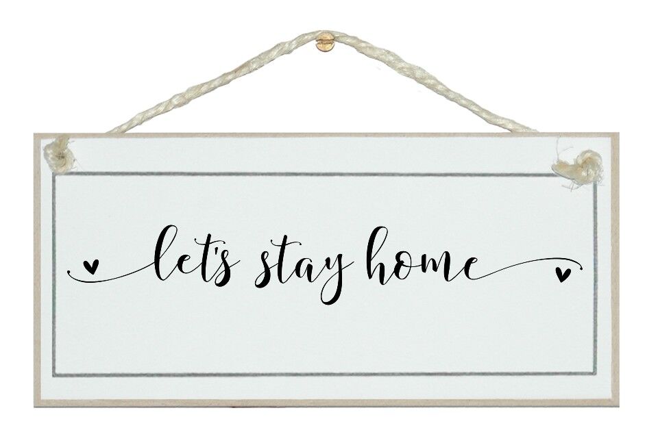 Let's stay home swirl style. Home Signs