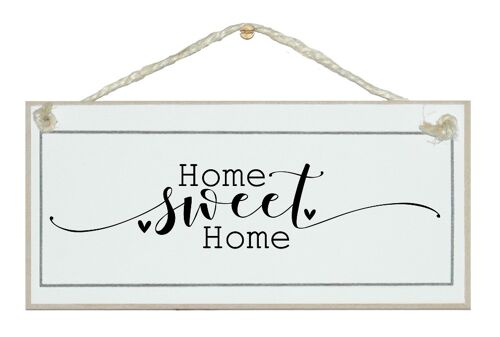 Home sweet home, swirl style. Home Signs