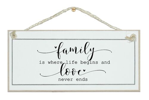 Family where life begins... Home Signs