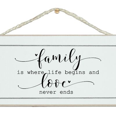 Familie wo das Leben beginnt... Home Signs
