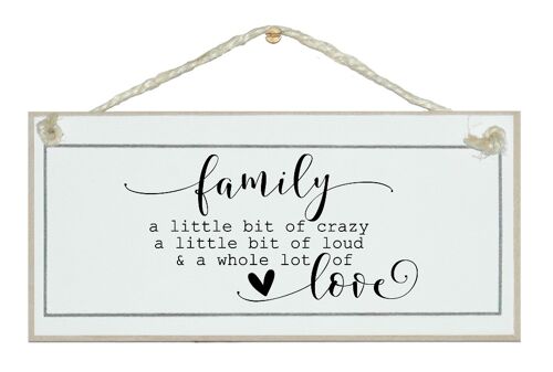 Family...lot of love farmhouse Home Signs