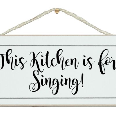 Diese Küche ist zum Singen da. Startseite Zeichen