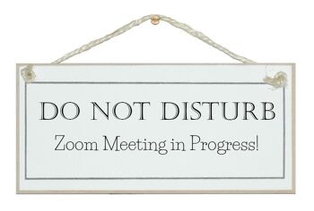 Ne pas déranger, réunion Zoom en cours