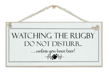Ne pas déranger, regarder Rugby Sport Signs