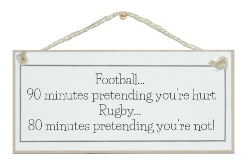 ...Rugby pretending not to be hurt! Sport Signs
