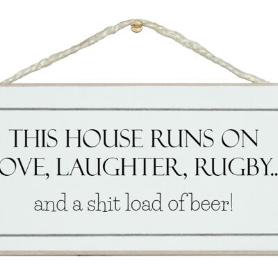 Rugby and s**t loads of beer! Sport Signs