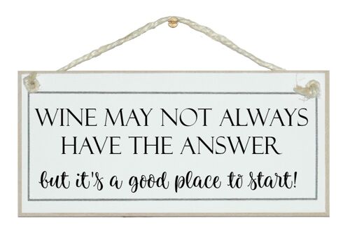 Wine may not have the answer… Drink Signs