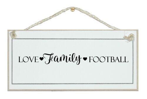 Love, Family....(Rugby) etc. Sport Signs