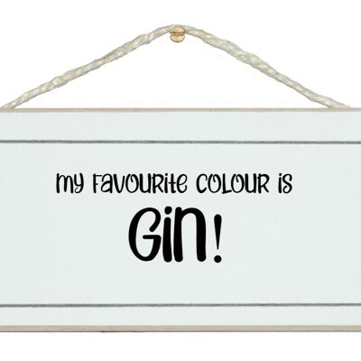 ...la couleur préférée est le gin ! Signes de boissons
