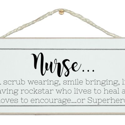 Krankenschwester ... Superheld Allgemeine Zeichen