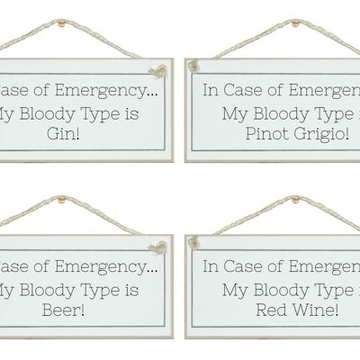 In caso di emergenza.... Drink Signs