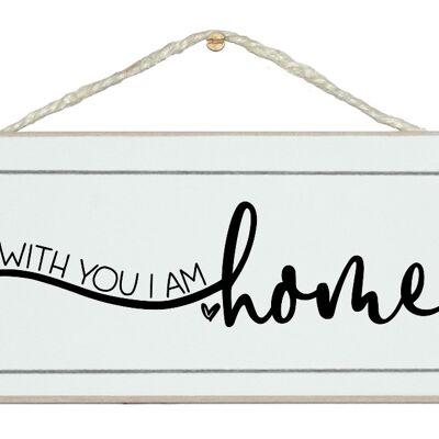 contigo estoy en casa. signos de amor