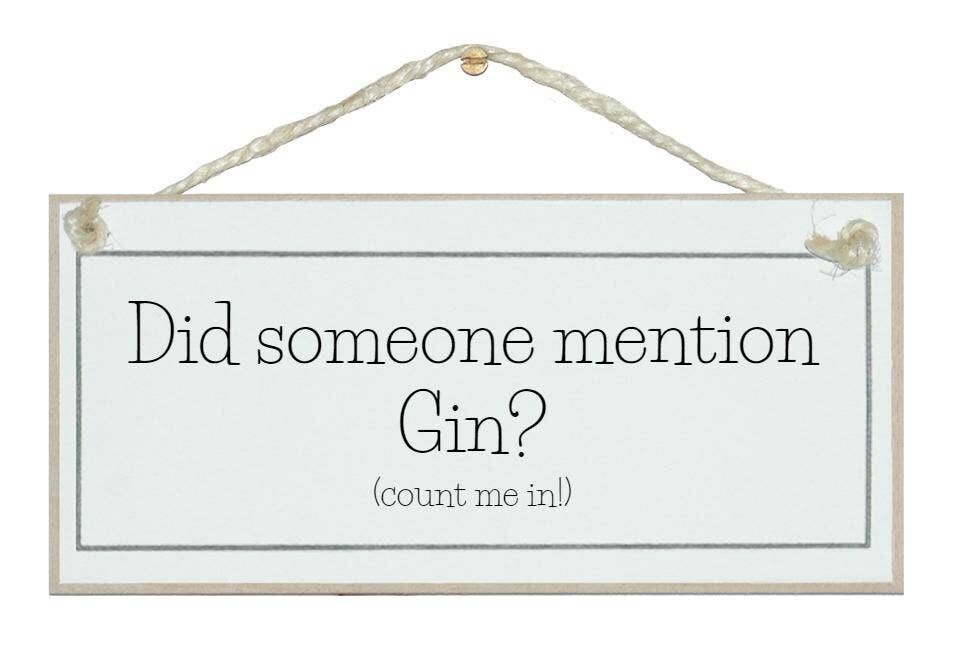 Qualcuno ha menzionato Gin! Bere segni