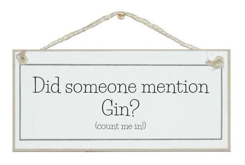 Did someone mention Gin! Drink Signs