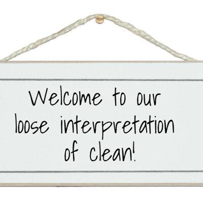 Unsere Interpretation von clean! Startseite Zeichen