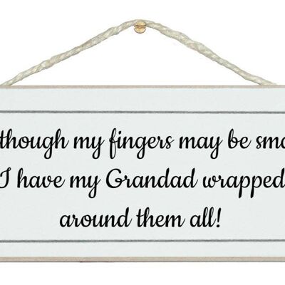... Finger können klein sein ... Großvater ... Kinderzeichen