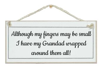...les doigts peuvent être petits...Grand-père... Signes des enfants