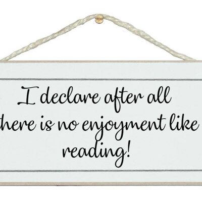 ...enjoyment like reading General Signs