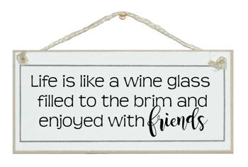 La vie comme un verre à vin… Drink Signs
