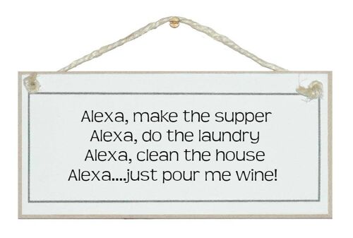 Alexa, pour wine! Drink Signs